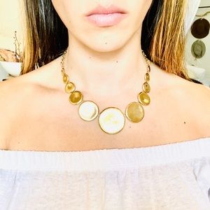 Gold circle necklace